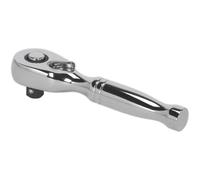 48-Tooth Stubby Pear-Head Ratchet Wrench - 1/4 Inch Sq Drive - Flip Reverse