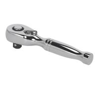 48-Tooth Stubby Pear-Head Ratchet Wrench - 1/4 Inch Sq Drive - Flip Reverse