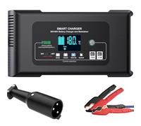 48 Volt Golf Cart Charger with Club Car 3-Pin Round Plug for 48V Lead Acid and Lithium Lifepo4 Battery