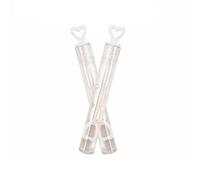 48 White Heart Tube Wedding Bubbles Favors Decoration Table Accessories