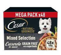 48 x 100g Cesar Natural Goodness Grain Free Adult Dog Food Trays Mixed Gravy