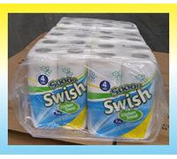 48 x 2 Ply White Kitchen Roll Towel Swish Embossed So Absorbent Cleaning Tissue Paper