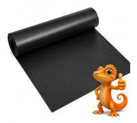 48" x 24" Reptile Terrarium Mat Liner for 4x2x2 120 Gallon Tank, Bearded Dragon Tank Accessories, Non-Adhesive Reptile Carpet Substrate Bedding for Leopard Gecko, Lizard, Snake, Tortoise, Black