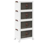 (48 x 29.5 x 112.5 cm) vidaXL Stackable Storage Box with Wheels Storage Container Stackable BinTruck
