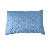 Homescapes Ultrasonic Quilted Embossed Cushion Cover in Blue | Size: 50 cm x 75 cm Homescapes Blue 50 cm x 75 cm