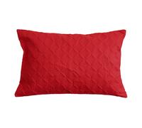 (48 x 74 cm, Red) Ultrasonic Quilted Embossed Cushion Cover