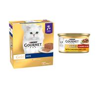 48 x 85g Gourmet Gold Wet Cat Food + 12 x 85g Wet Cat Food Free! * - Senior Pâté Recipes Ocean Fish & Salmon (48 x 85g) + Chicken & Liver Chunks in Gravy (12 x 85g)