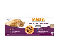 IAMS Advanced Nutrition Senior 7+ Land & Sea Collection in Jelly - 48 x 85g