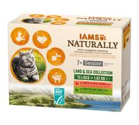 48 x 85g IAMS Wet Cat Food - 40 + 8 Free! * - Naturally Senior - Land & Sea Collection (48 x 85g)