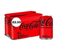 48 x Coke Zero No Sugar Coca Cola Cans 330ml Bulk Perfect For Home, Office, School