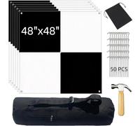 48"x48" Drone Ground Control Point GCP 6 Pack（Black/White Markers）