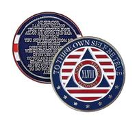 48 Year Alcoholics Anonymous Chip 7th Step Prayer on Back w/Coin Capsule