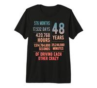 48 Years Married Funny 48th Wedding Anniversary Premium T-Shirt