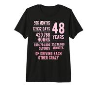 48 Years Married Funny 48th Wedding Anniversary Premium T-Shirt