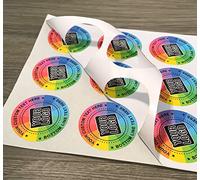 480 Custom Printed Personalised Sticker Labels, Customised Photo, Logo Colour or Text & Round Shape Stickers | 40mm Round Sized (Brown Kraft, 480 Labels)