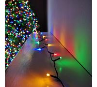 LED Christmas Multi Function Mains Operated Timer String Lights - Multicoloured / No / 1kg