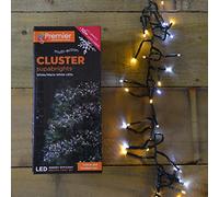 480 LED (6.2m) Premier Cluster Christmas Tree Lights Cool White & Warm White Mix