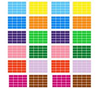 480 Pack Rectangular Coloured Stickers (40mm x 20mm) - Writable Multi-Colour Adhesive Labels for Office, School, Journals, Storage, Filing & DIY Projects - Coloured Stickers for Organization & Crafts.