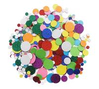 480 Pcs Round Dot Foam Glitter Stickers Colorful Foam Geometric Shape Stickers Self Adhesive Foam Shapes Small Circle Wall Stickers Sparkly Decorative Stickers Greeting Card Envelope Seal Stickers