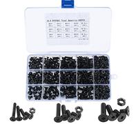 480 Pcs Screws Bolts and Nuts Assorted Set, Black Hex Socket Head Cap Screws Bolts and Nuts, M3/M4/M5 Thread Fastener Machine Flat Head Hexagonal Screws Bolts and Nuts.