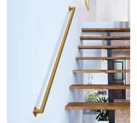480cm Vintage Gold Metal il - Industrial Wrought Iron Railing for Bathroom Staircase Garden Entryway Hallway - Outdoor Safety Barrier,Gold-525cm