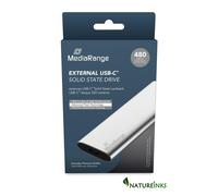 MediaRange External SSD Drive 480 GB - USB Type-C Solid State Drive with 3.2 Gen 2 Flash Technology, Lightning-fast Data Transfer, Read up to 450 MB/s, Write up to 420 MB/s