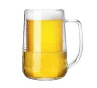 480ml Double Wall Beer Glass with Cooling Liquid - Freezer High Borosilicate Cocktails, Glass Mug Whis For Iced Coffee,