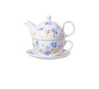 480ml Flower Tea for One Set Ceramic Teapot Cup Saucer Porcelain Coffee Mug Kettle(Color01)