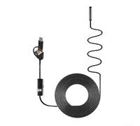 480P Industrial Borescope with 5.5mm Camera Head, 10m Flexible Cable, IP67 Waterproof & 6-LED Lighting for Pipe Inspection, Automotive Repair, and PCB Diagnostics