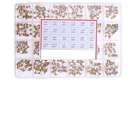 480pcs 24value 50V Monolithic Ceramic Capacitor kit 10pF47pF100pF220pF470pF1n2.2nF3.3nF10nF22nF47nF0.1uF0.22uF1uF2.2uF4.7uF10uF Capacitance Meters