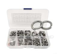 480Pcs 304 Stainless Steel Spring Washers M2-M12,Corrosion-resistant Open Split Lock Washers Assortment Set For Machinery, Electronics, Hardware