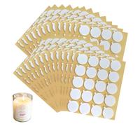 480pcs Candle Wick Stickers Wick Glue Dots Heat Resistance Double -Sided Stickers with The Little ‘‘Tail’’, Adhere Steady in Hot Wax Stickers for Candle Making