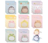 480pcs Cartoon Animal Sticky Notes, ZODKSNO 8 Styles Multicolor Self-Adhesive Tabs 24 Packs Cute Memo Pad for Office School Home