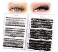 480PCS Cluster Lashes Fluffy Individual Eyelashes D Curl 10-20mm False Eyelash 60D 80D 100D Thick Eyelash Extension 20D 30D 40D Multi-Style DIY Lash Extensions for Beginners(20D-100D-D, 10-20MIX)