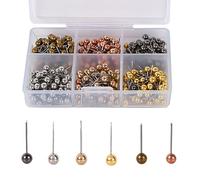 480Pcs Drawing Pins, Metal Push Pins for Pinboard, Ample Quantity of Board Bulletin Board Push Pin, Sturdy World Map Pin Board, Small Thumb Tacks for World Map Photo Files or Cork Bulletin Boards