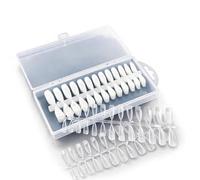 480Pcs Medium Almond Fake Nail Tips - 12 Sizes Soft Gel Full Cover Press on Nails Pre Half Matte Clear Acrylic Nail Extension Kit for DIY Salon Nail Art Decoration