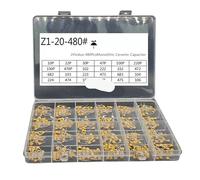 480pcs Monolithic Ceramic Capacitor 10pF~10uF,ceramic capacitor Assorted Kit