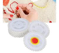 480pcs Sewing Pins with Round Heads, Pearl Head Pins, Sewing Pins for Fabric, Glass Straight Pins for DIY Crafts Sewing Dressmaking Embroidery(White)