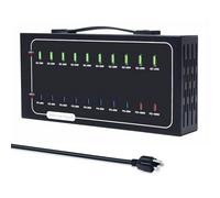 480W USB Charging Station, 20 Port Fast Charging Station for Multiple Devices, PD3.0/QC4.0 Multi-Protocol, Smart Power Delivery & Overload Protection for iPhone, iPad, Tablet and More