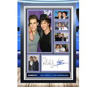 (489) Paul Wesley & Ian Somerhalder Vampire Diaries Tv Show Signed Framed Autograph Signature A4 (21 X 297 CM) Art Work Wall Art Display Great Gift Idea (REPRINT) #####