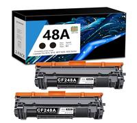 48A CF248A Toner Cartridge Black 2-Pack with CHIP: 48A Toner Cartridges Compatible Replacement for HP 48A CF248A Works with Laserjet Pro M15a M15w, MFP M28a M28w, MFP M29w, MFP M30w, MFP M31w Printer