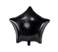 PartyDeco Mylar Foil Balloon Metal Diameter 48 cm Black