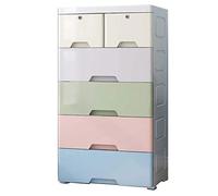 48cm Plastic Double Drawer Baby Storage Cabinet, Simple 3-Tier nizer Box, DIY Assembly Chest of Drawers for Kids' Room, Versatile Wardrobe Solution