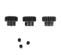 48DP 3.175mm Chrome Steel RC Motor Pinion Gears Combo, Durable Rust - Proof Pinions with Set Screws for 1/10 RC Car Motors, Includes 13T - 23T Gear Options (21T 22T 23T)