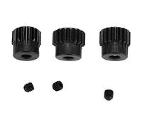 48DP 3.175mm Chrome Steel RC Motor Pinion Gears Combo, Durable Rust - Proof Pinions with Set Screws for 1/10 RC Car Motors, Includes 13T - 23T Gear Options (16T 17T 18T)