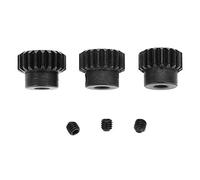 48DP 3.175mm Chrome Steel RC Motor Pinion Gears Combo, Durable Rust - Proof Pinions with Set Screws for 1/10 RC Car Motors, Includes 13T - 23T Gear Options (19T 20T 21T)