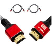 48Gbps Ultra High-Speed, Supports 8K@60Hz & 4K@120Hz, Compatible with PS5, Xbox Series X, Apple TV, Samsung QLED, and LG OLED TVs 8K HDMI 2.1 Cable (Pack of 2)