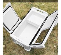 48L Heavy-Duty Insulated Fishing Tackle Box Saltwater-Proof Live Bait Bucket ABSPP Storage for Sea Fishing Accessories