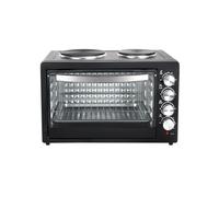 Cooks Professional 48L Mini Oven Hob Cooker Grill With Electric Hob Double Hotplate