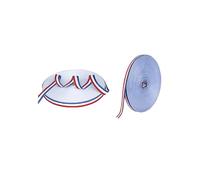 48m×2cm Tricolour Decorative Nylon Ribbon, Red White Blue Striped Grosgrain Ribbon for Gift Wrapping, Crafting, Balloon, Sewing Project, Hair Bows, Bridal Bouquet, National Celebrations